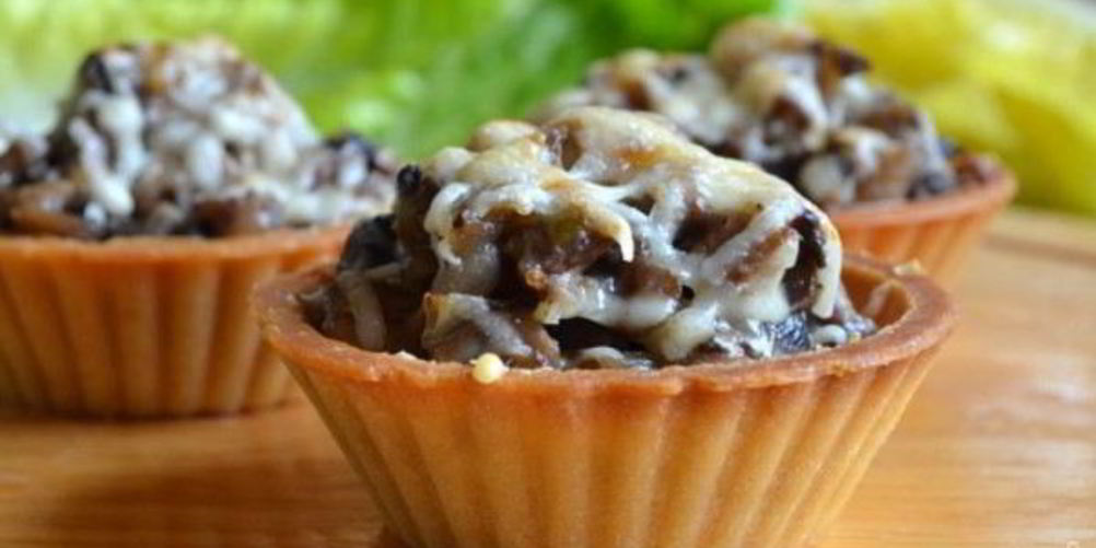 Рецепт тарталеток с грибами