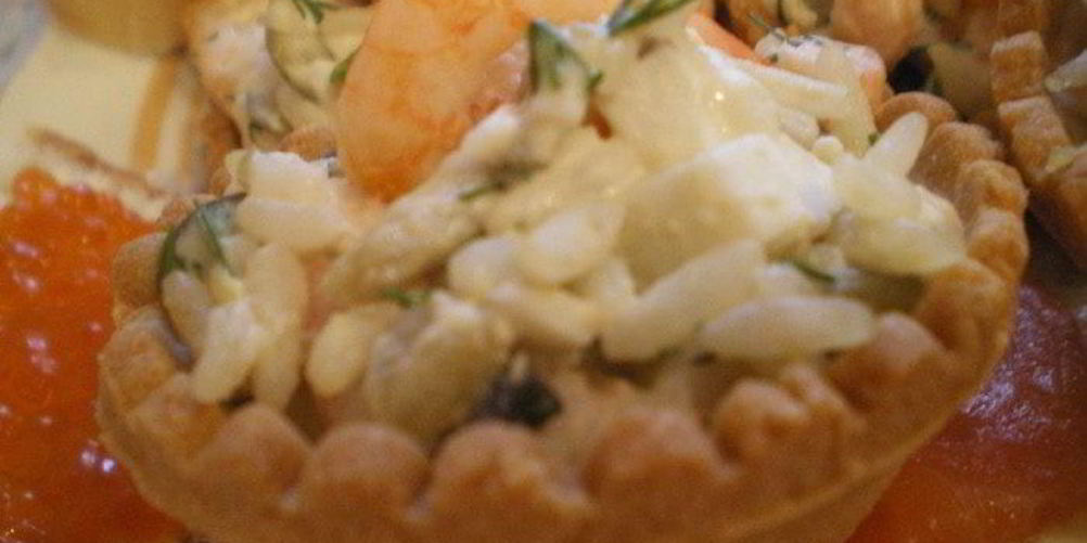 Рецепт тарталеток с креветочным салатом