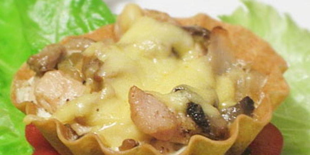 Рецепт тарталеток с курицей и грибами