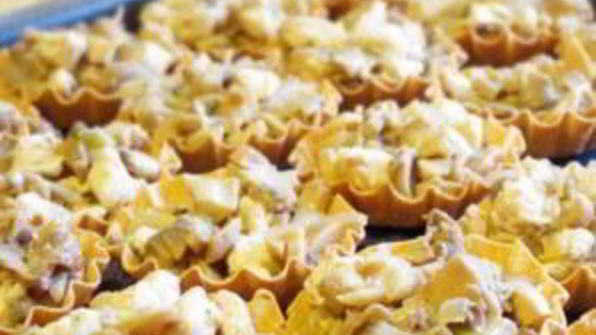 тарталетки с курицей и грибами