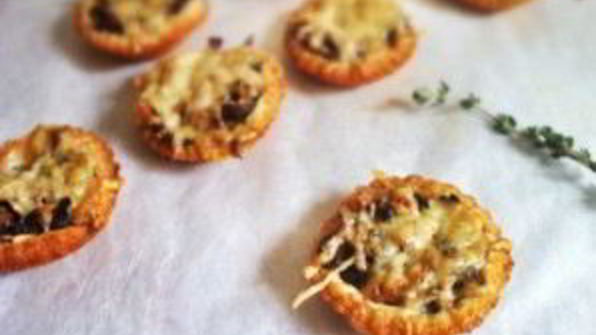 тарталетки с маринованными грибами
