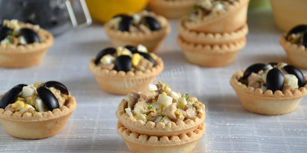 Рецепт тарталеток с печенью трески и яйцом