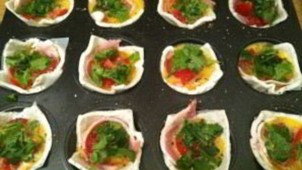 тарталетки с сыром и яйцом