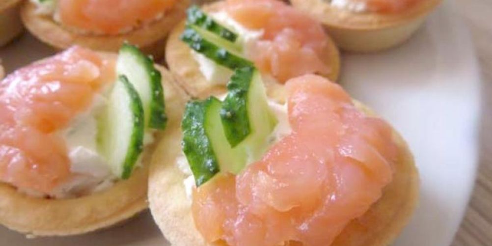 Рецепт тарталеток с творожным сыром и семгой