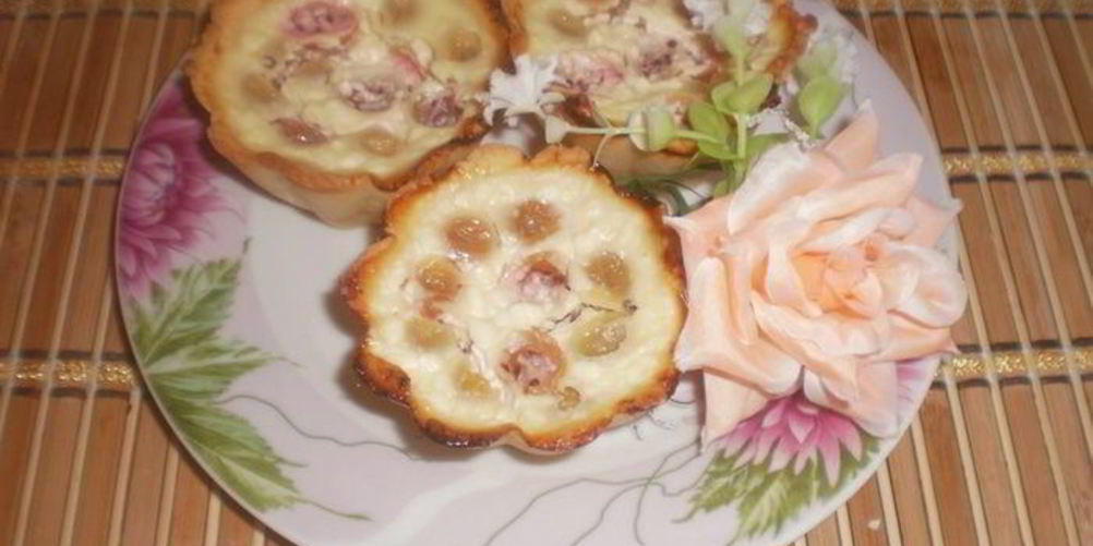 Рецепт тарталеток творожных с крыжовником