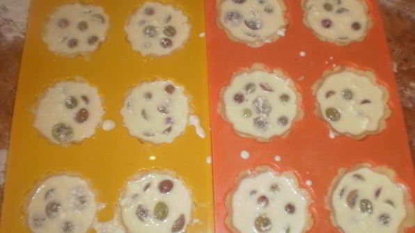 тарталетки творожные с крыжовником