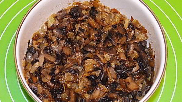 творожные тарталетки с грибами и сыром