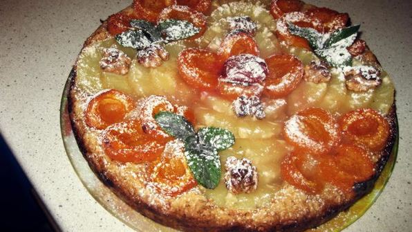 абрикосово-ананасовый тарт в карамели