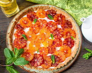 Апельсиновый тарт со сливочным кремом