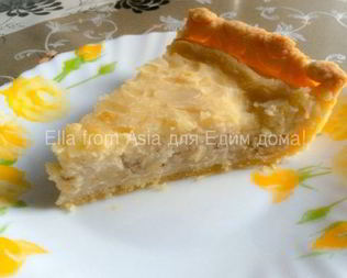 Бананово-миндальный тарт с маскарпоне