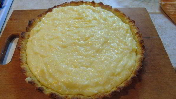 клубнично-кокосовый тарт