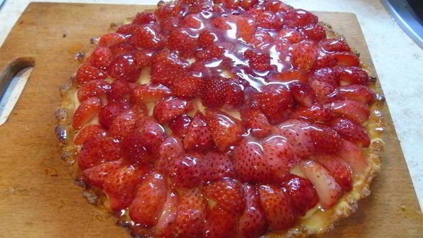 клубнично-кокосовый тарт