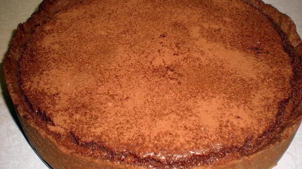 миндальный тарт с брауни