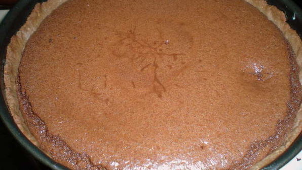 миндальный тарт с брауни