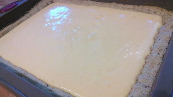 ореховый тарт с персиковым курдом