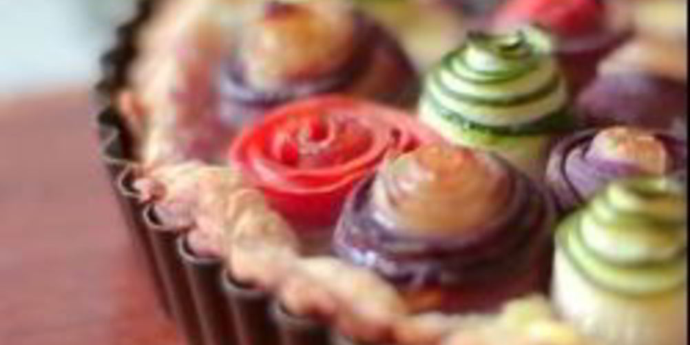 Рецепт овощного тарта с рикоттой мозаика