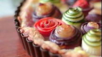 Овощной тарт с рикоттой Мозаика