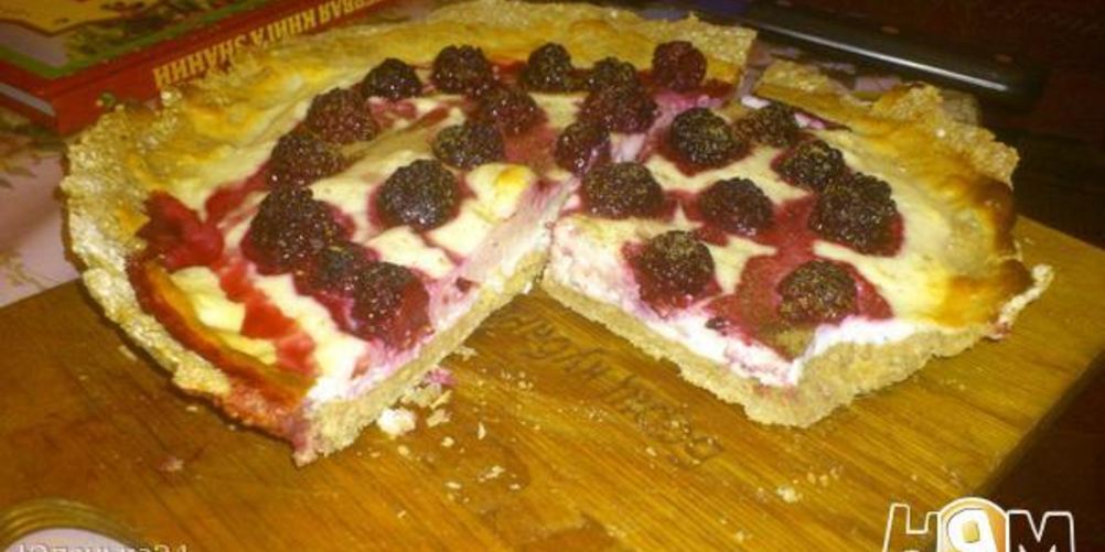 Рецепт овсяного тарта с ежевикой