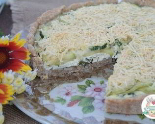 Тарт с кабачками и творогом