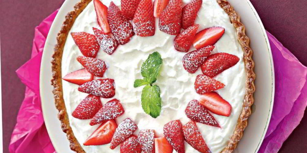 Рецепт тарта с клубникой и творожно-йогуртовой начинкой