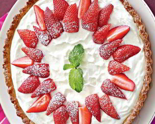 Тарт с клубникой и творожно-йогуртовой начинкой