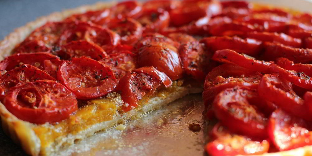 Рецепт тарта с помидорами и тыквой