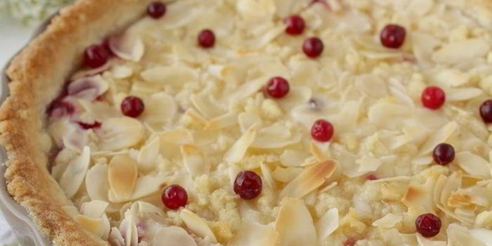 Рецепт тарта с рикоттой и брусникой