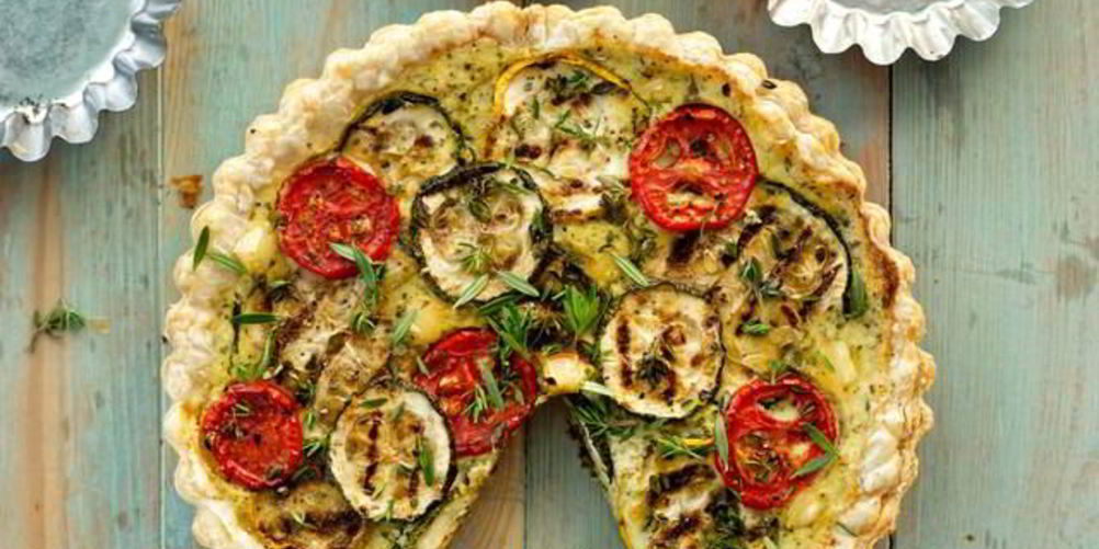 Рецепт тарта с цукини и помидорами