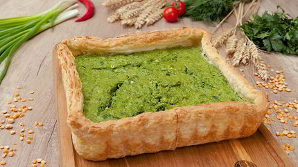 Тарт с зеленым горошком