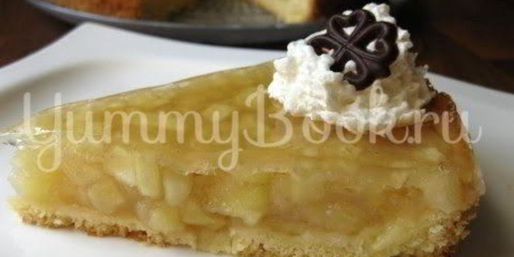 Рецепт заливного яблочного тарта с вином