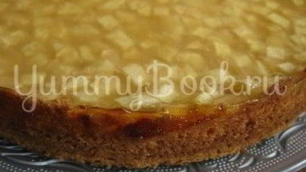 заливной яблочный тарт с вином