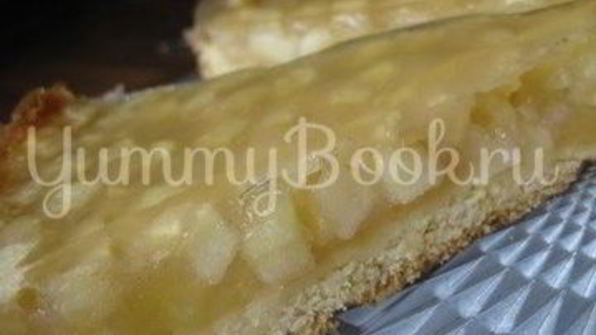 заливной яблочный тарт с вином