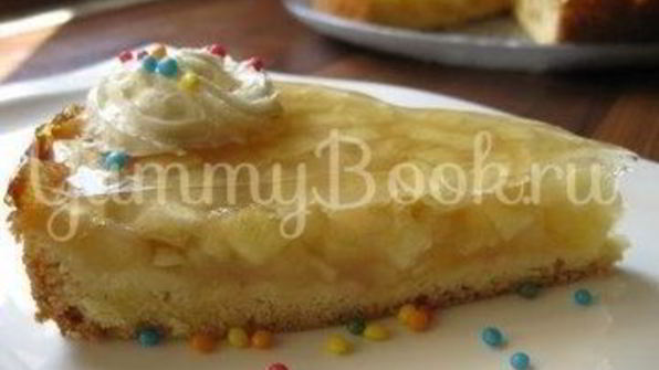 заливной яблочный тарт с вином