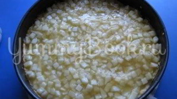 заливной яблочный тарт с вином