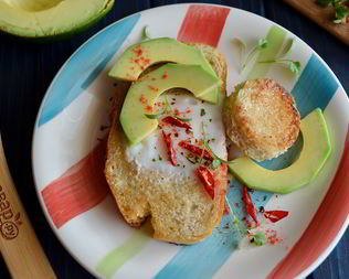 Тост с яйцом и авокадо