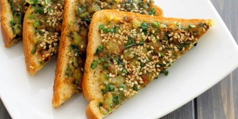 Рецепт тостов со шпинатом