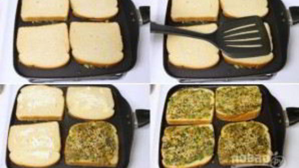 тосты со шпинатом