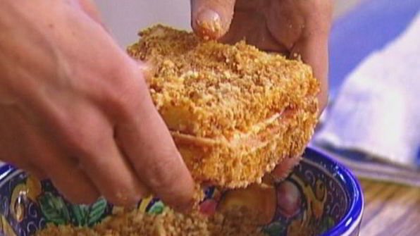 тосты в домашних сухарях с ветчиной и сыром