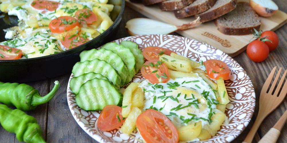 Рецепт деревенской яичницы