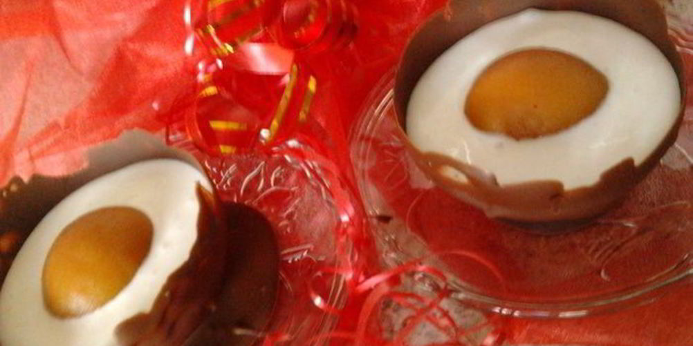 Рецепт глазуньи в шоколаде