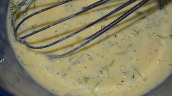 яичница-болтунья с копченой семгой