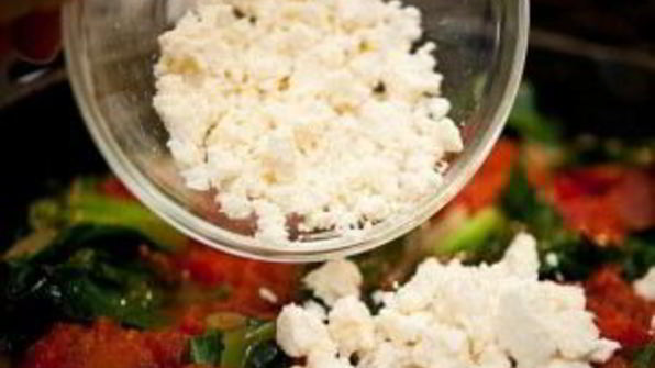 яичница с брынзой