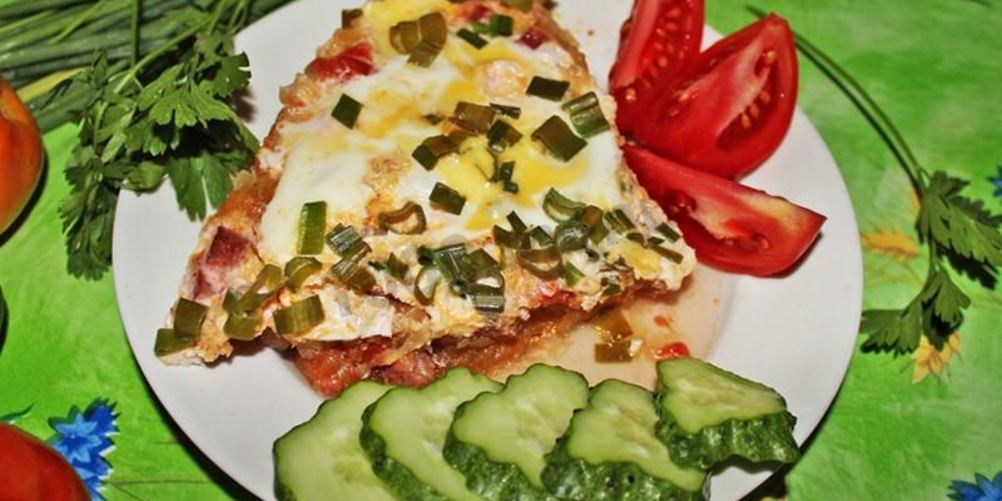 Рецепт яичницы с кабачками