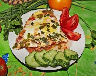 Яичница с кабачками