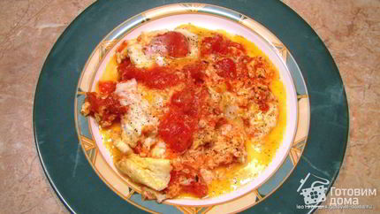 Яичница с помидорами