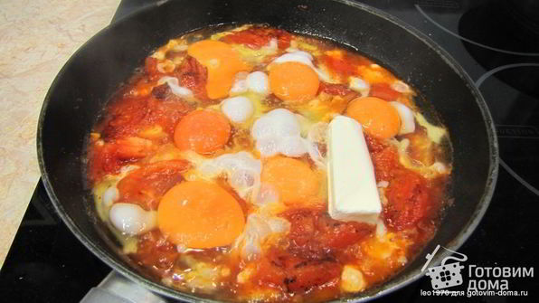 яичница с помидорами