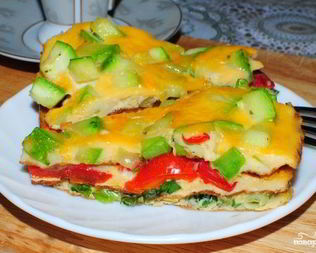 Яичница с зеленью