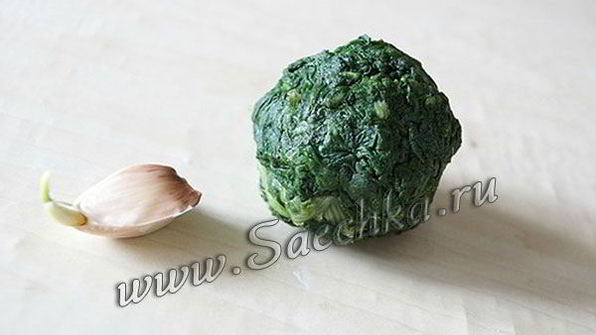 яичница со шпинатом