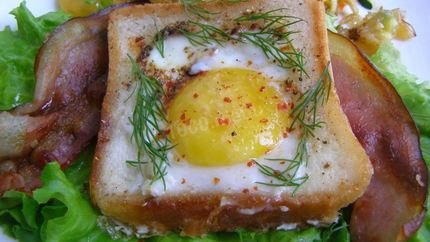 Яичница в хлебе