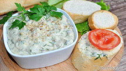 Закуска из копченой скумбрии